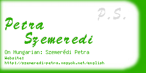 petra szemeredi business card